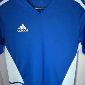 Adidas Royal Blue and White Athletic Shirt